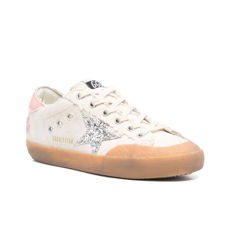 Golden Goose Super Star Low Top Canvas Shoes Women's Pink-2