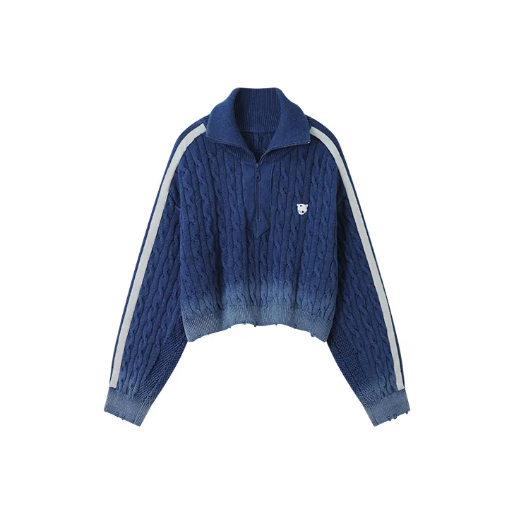 UOOYAA Loose Fit Sweater Women's Blue-0