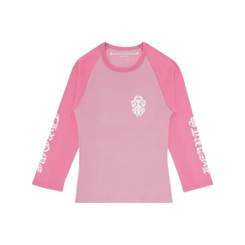 Chrome Hearts Raglan Sleeve T Shirt Women's Pink