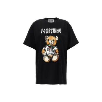 MOSCHINO Teddy Bear Printed Crewneck T Shirt