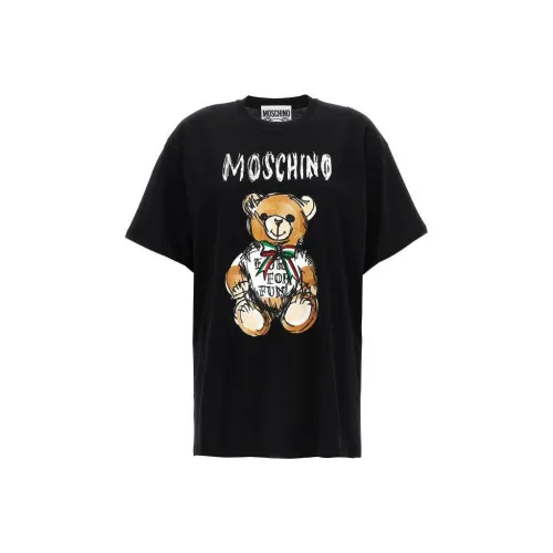 MOSCHINO Teddy Bear Printed Crewneck T Shirt