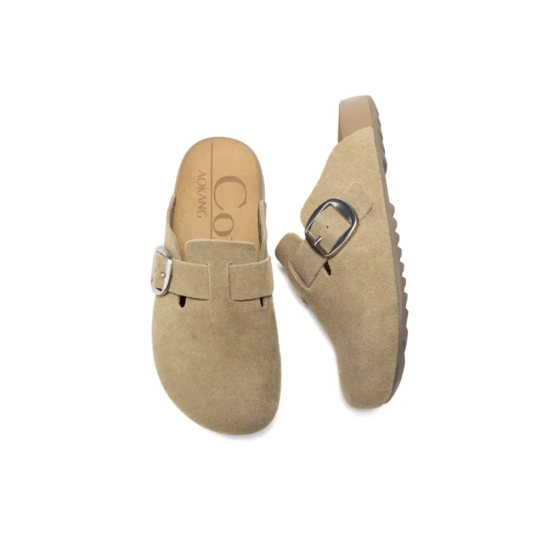 AOKANG Closed Toe Slippers Women's Green-4