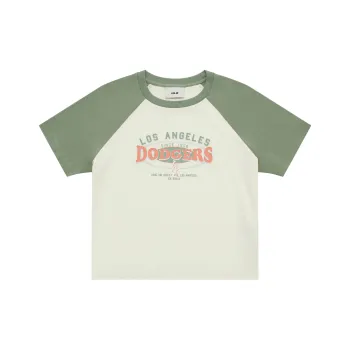 MLB Preppy Style Collection Los Angeles Dodgers SS25 T Shirt Women's Cream