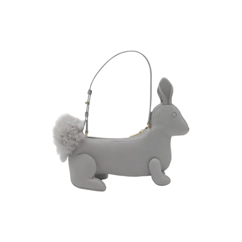 THOM BROWNE Squirrel Motif Zipped Shoulder Bag-2