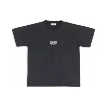 Balenciaga Bb Paris Icon Medium Fit T Shirt Black