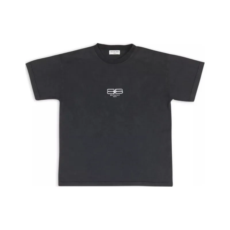 Balenciaga Bb Paris Icon Medium Fit T Shirt Black-0
