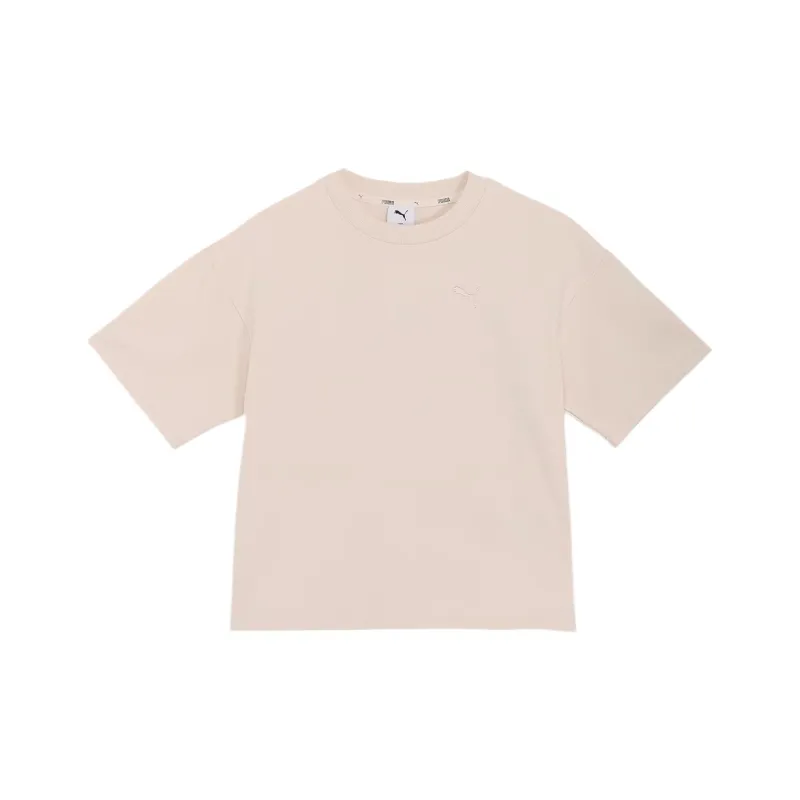 PUMA Drop Shoulder Sleeve T Shirt Women's High Mountain Snow-0