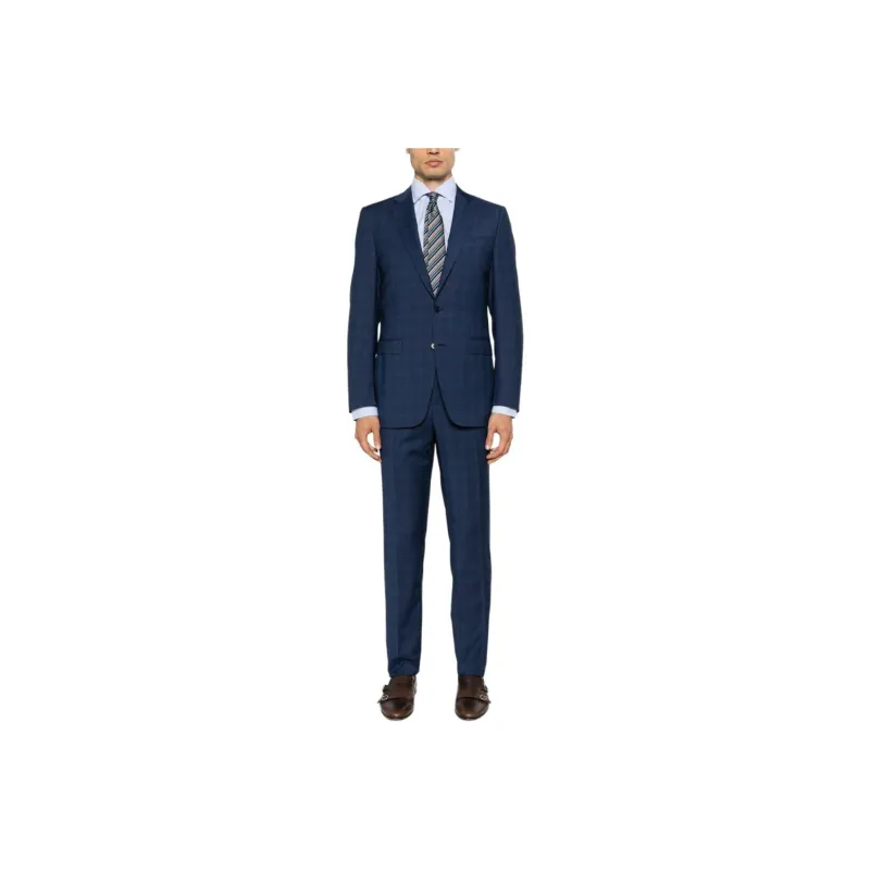 Canali Checked Single breasted Suit-0