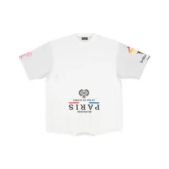 Balenciaga FW22 T Shirt Women's White Loose Fit Style