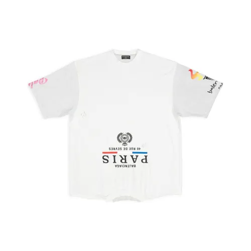 Balenciaga FW22 T Shirt Women's White Loose Fit Style