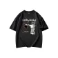 Black-T-Shirt-Quirky Cartoon Large