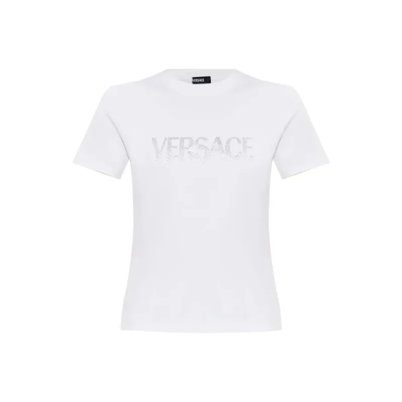 VERSACE Crystal embellished T shirt-0