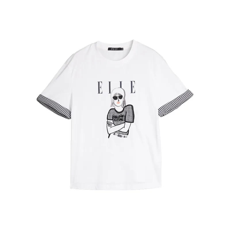 ELLE T Shirts Women's White-0