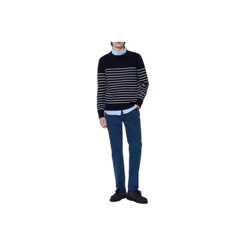 UNIQLO Casual Pants Unisex Sea Blue-0