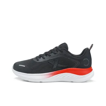 XTEP Cushioning Slip Resistant Low Top Casual Running Shoes Men's Black Charcoal Ash