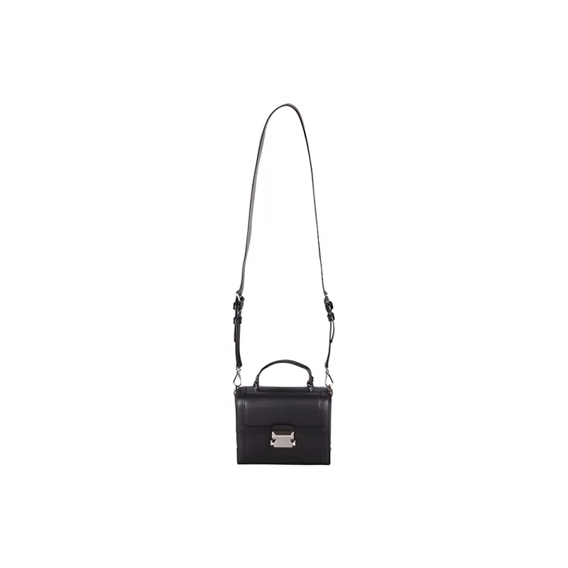 MICHAEL KORS Jayne Cow Leather One Shoulder Handbag Small Size Women's Black-4