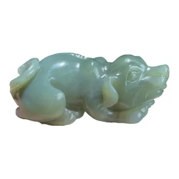BUDOUXIAOAI Hetian Jade Handheld Piece White Jade/Pale Greenish White Jade Men's