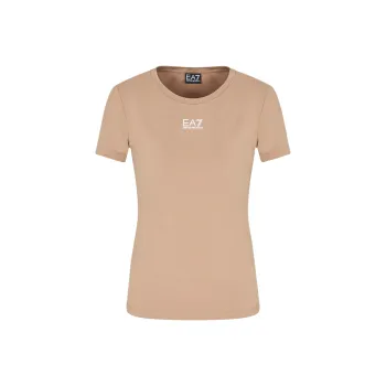 EMPORIO ARMANI EA7 Regular T Shirt Women's Beige Pink