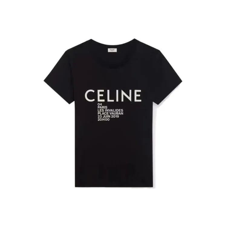 CELINE T-Shirts Women's Black-0
