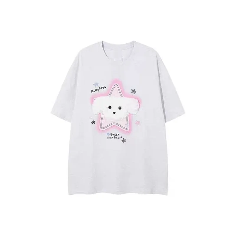 PLAY BUSH Drop Shoulder Sleeve T Shirt Women's-2