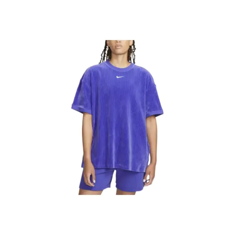 Nike Drop Shoulder Sleeve T Shirt Women's Blue-2