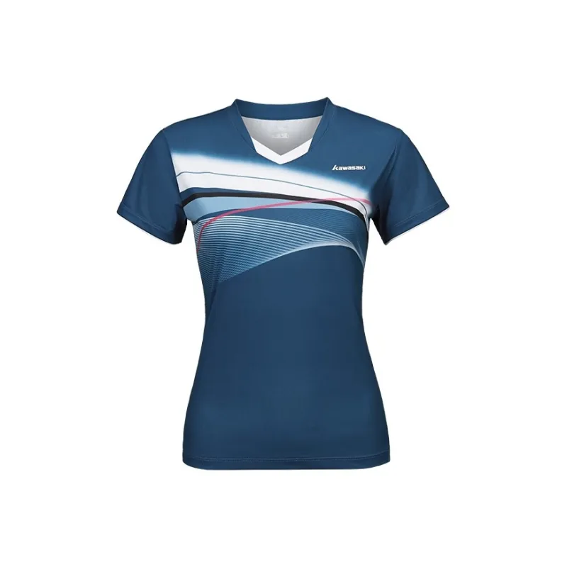 Kawasaki Badminton Clothing Women's Light Blue/navy-4