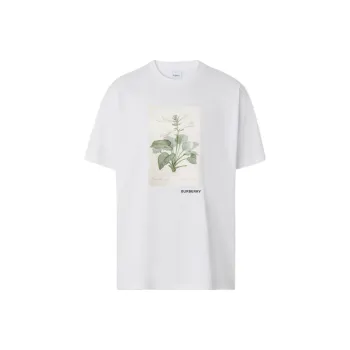 Burberry Women's Frontal Logo Cotton T Shirt White