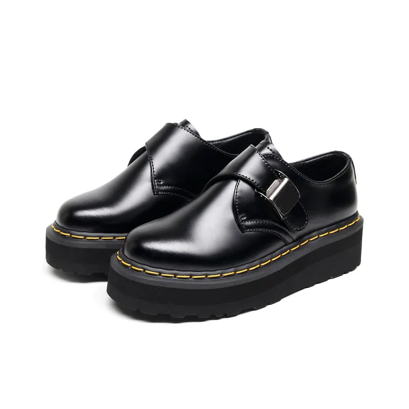 SITULANG Anti Slip And Wear Resistant Height Increasing Low Top Casual Shoes Unisex Black-2