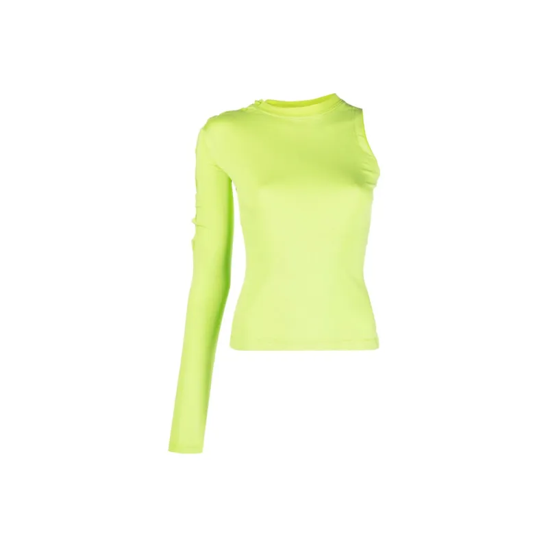 VERSACE JEANS COUTURE Crop Tops Women's Lime Green-0