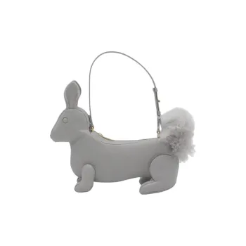 THOM BROWNE Squirrel Motif Zipped Shoulder Bag