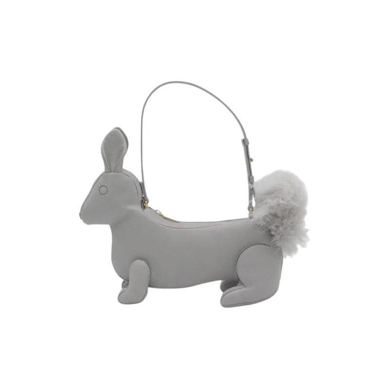 THOM BROWNE Squirrel Motif Zipped Shoulder Bag-0