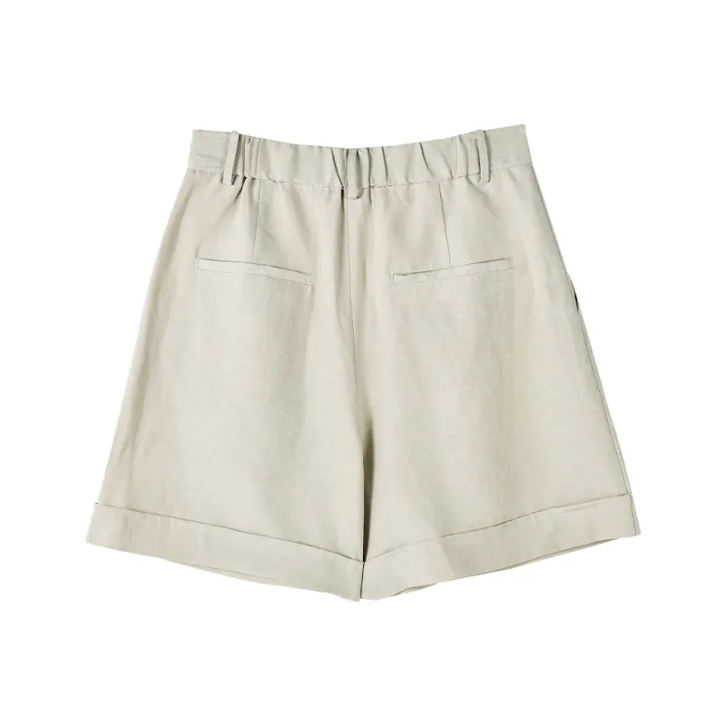 TOUCH Casual Shorts Women's Cyan Beige-1