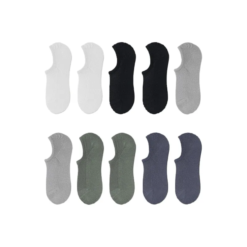 H YXIANG No Show Socks Men's 5 Pack-14