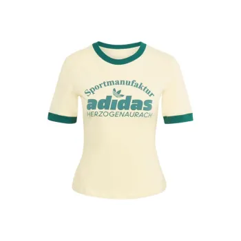 Adidas Originals RETRO GRX Set in Sleeve T Shirt Women's Yellow