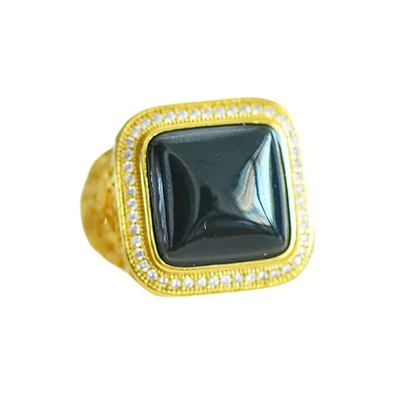 Jade Ink Love Hetian Jade Rings Green Jade Women's-0