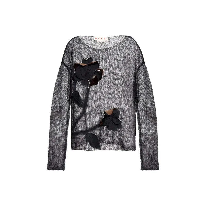 MARNI Transparent Sweater 'Black'-0