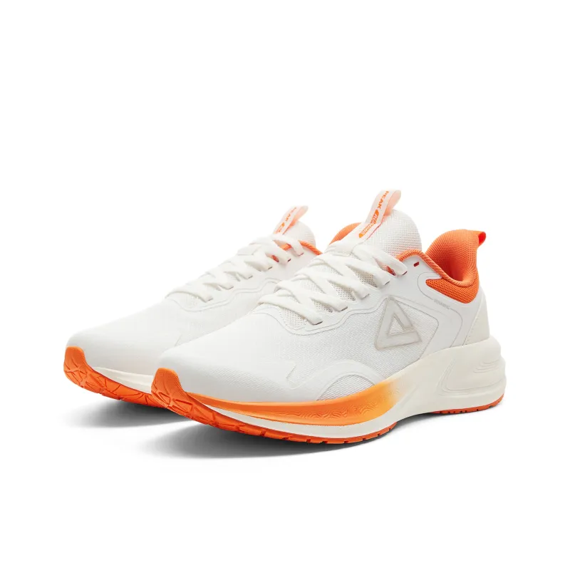 PEAK Taichi Flying Horse Low Top Running Shoes Men's White Orange-2