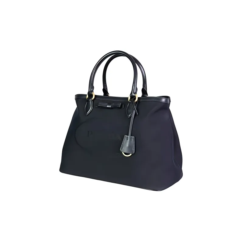 PRADA Canvas With Calfskin Canvas Bag Handbags Men's Black-1