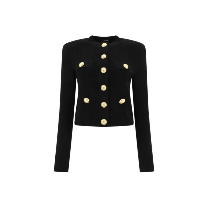 BALMAIN 6 Buttons Long Sleeved Cardigan-0