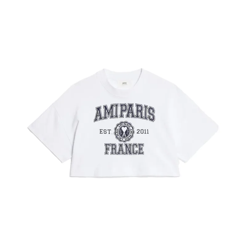 AMIPARIS France Logo T Shirt 'White'-0