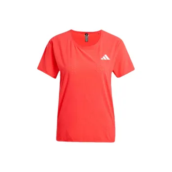 Adidas SS25 Regular T Shirt Women's Semi Transparent Red
