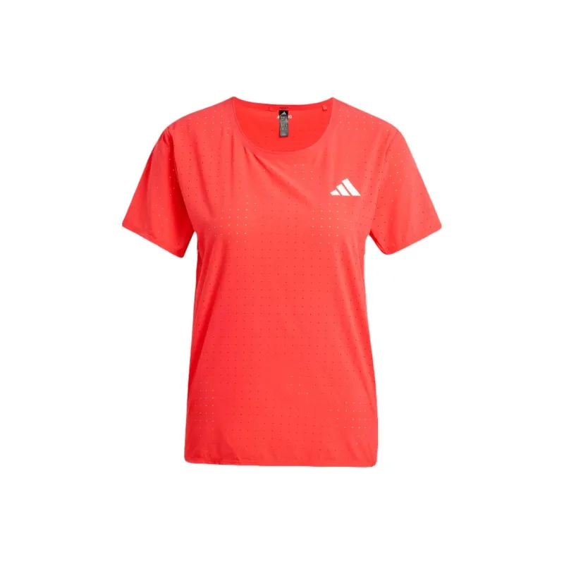 Adidas SS25 Regular T Shirt Women's Semi Transparent Red-0