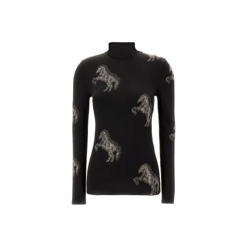 Stella McCartney High-Neck Pixel Horse Embellished Top