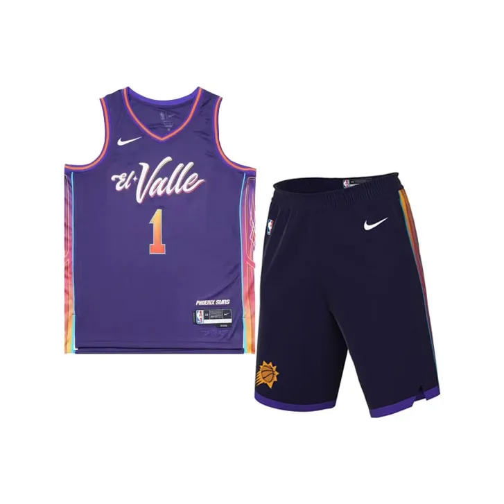 Nike Nike X NBA Basketball Suit Unisex Purple+Blue-0