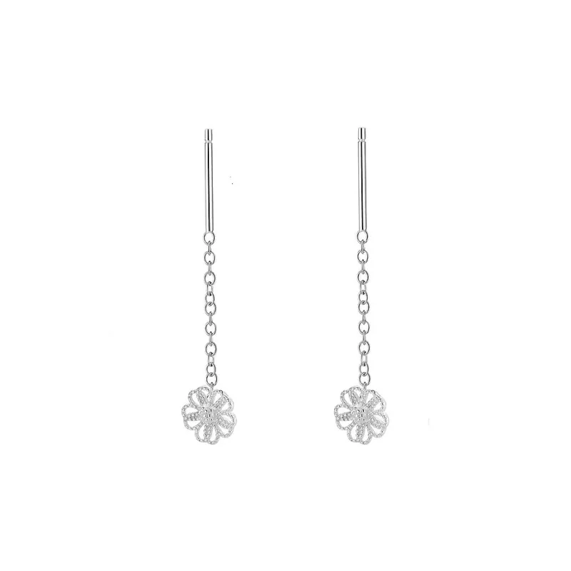 GIFT&CO S999 Fine Silver Drop Earrings Women's-5