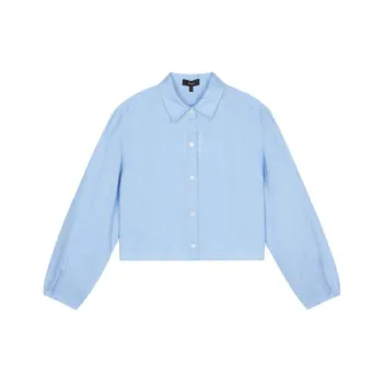 THEORY Crop Tops Women's Light Blue