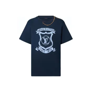 LOUIS VUITTON New Quarterly Products Of LV T Shirts Women's Blue