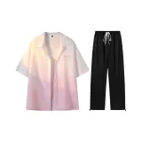Clothing Set (White Pink Top+Black Pants)