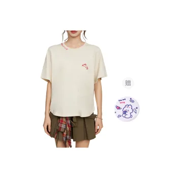 EVPGB Set in Sleeve T Shirt Women's Apricot+Giveaway