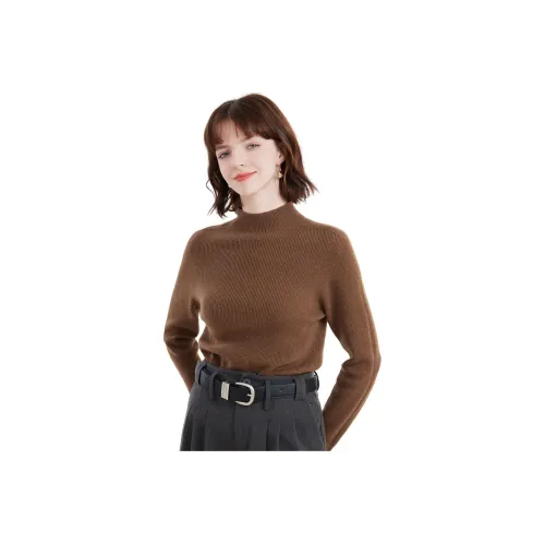 NAWAIN 브라운 여성 스웨터